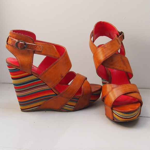 Unlisted by Kenneth Cole Shoes - Bend the Rules Rainbow Wedges/Sandals